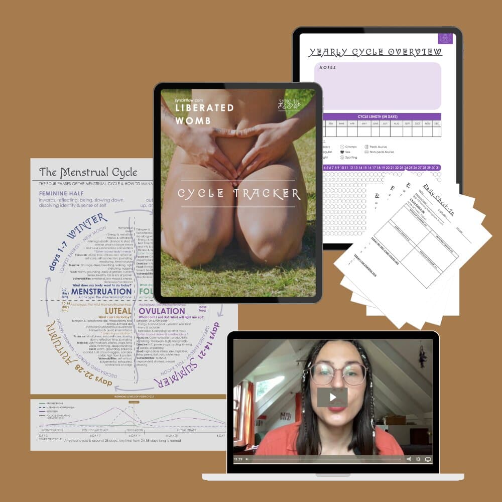 Cyclical Awareness Poster + Cycle Tracker Journal + Video Guide